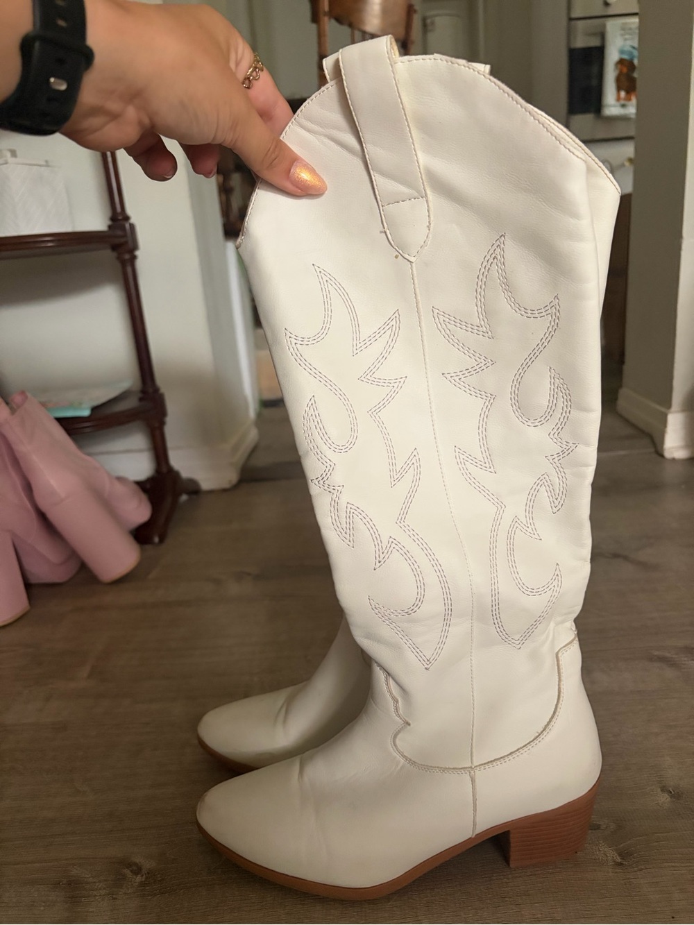 White cowboy boots